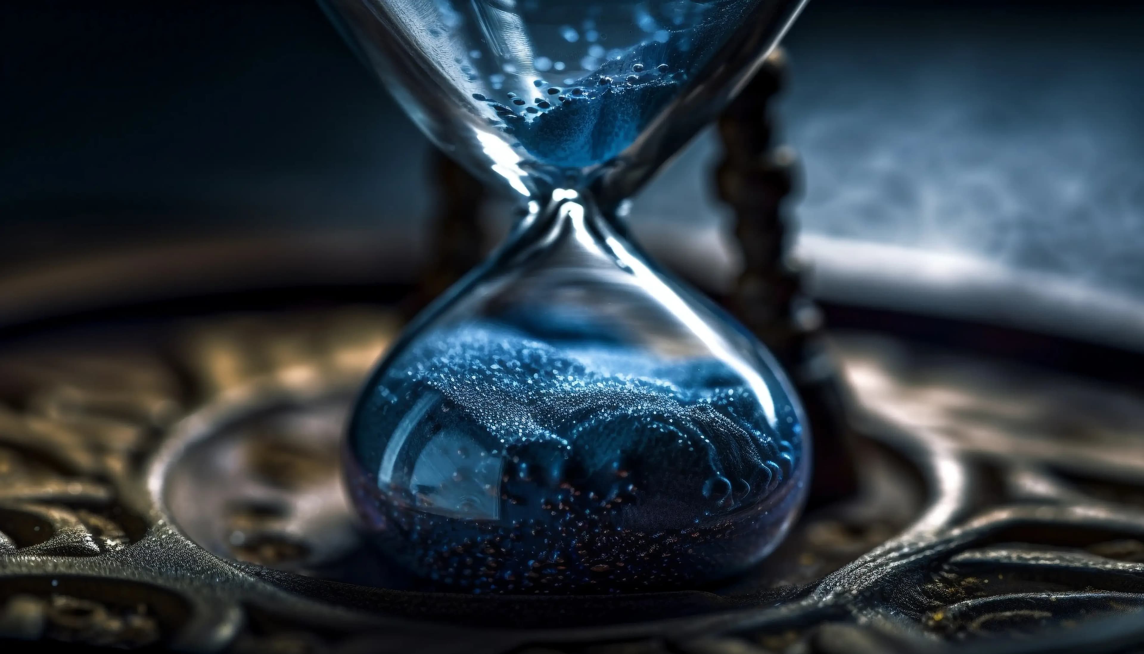 Hourglass representing time savings